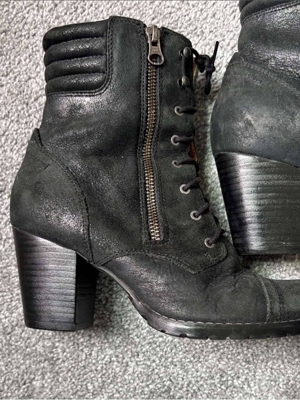 Clark’s Learher Women’s Bk zip-Lace-Up Ankle Boots